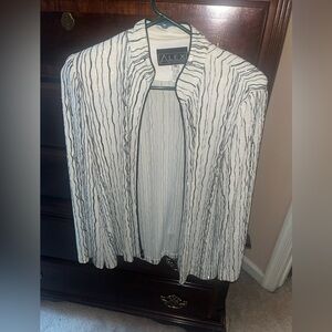 Women’s Medium Alex Evenings Sparkly Bedazzled Evening Coat w| shoulder pads